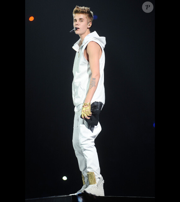 Justin Bieber en concert à l'Izod Center de New York, le 9 Novembre 2012.