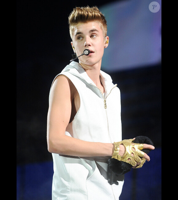 Justin Bieber en concert à l'Izod Center de New York, le 9 Novembre 2012.