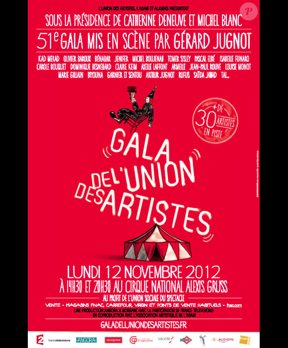 Affiche du 51ème Gala de l'Union des Artistes.