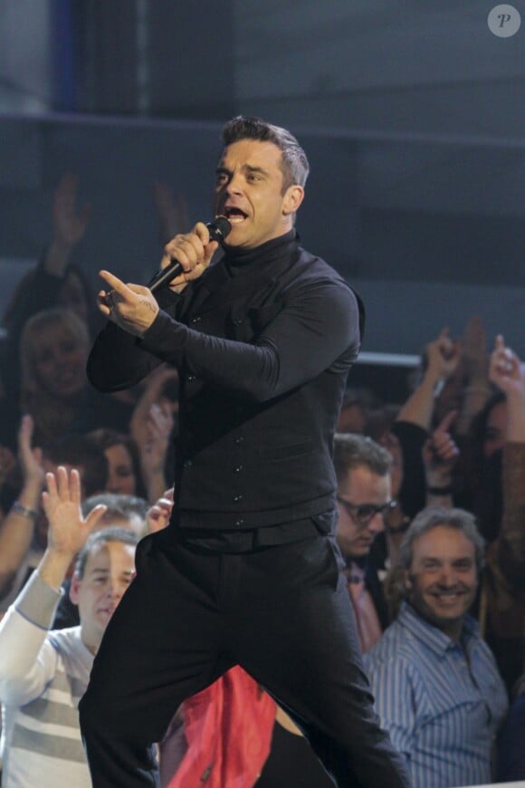 Robbie Williams au live show de The Voice aux Pays-Bas, le 9 Novembre 2012