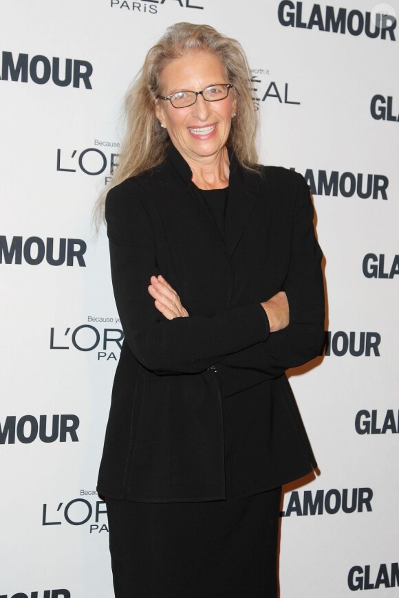 Annie Leibovitz compte parmi les Femmes de l'Année du magazine Glamour et assiste à la cérémonie des Women Of The Year Awards au Carnegie Hall. New York, le 12 novembre 2012.