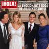Les mariés Julio Iglesias Jr. et Charisse Varhaert, entourés de Julio Iglesias et Isabel Preysler, parents du marié, en couverture du magazine espagnol ¡Hola! novembre 2012.