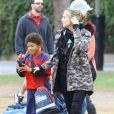 Heidi Klum emmène son fils Henry à son match de football à Brentwood, Los Angeles. Le 17 novembre 2012.