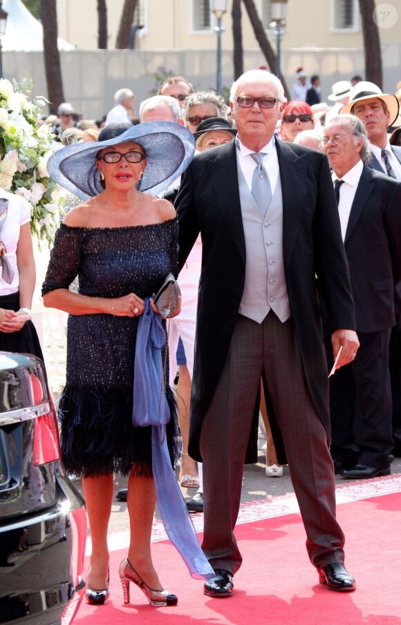 Le prince Victor-Emmanuel de Savoie et la princesse Marina lors du mariage religieux du prince Albert et de la princesse Charlene de Monaco le 2 juillet 2011.