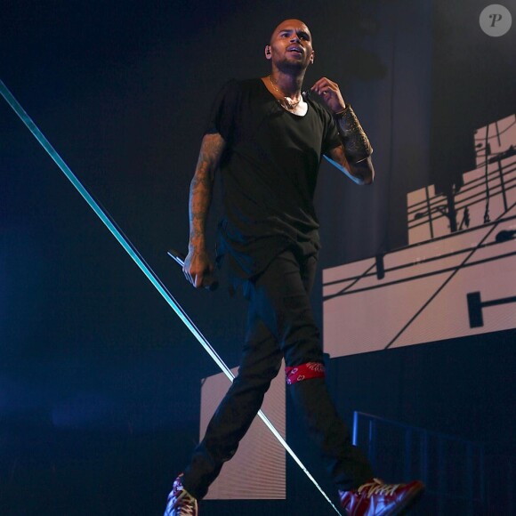 Chris Brown en concert à Oslo, le 17 novembre 2012.
