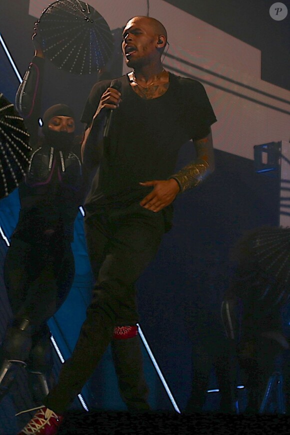 Chris Brown en concert à Oslo, le 17 novembre 2012.