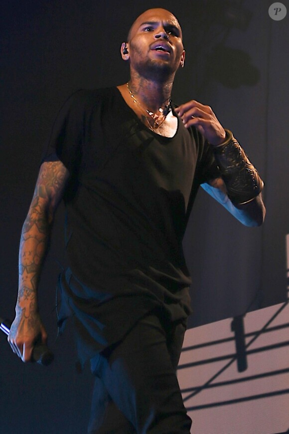 Chris Brown en concert à Oslo, le 17 novembre 2012.