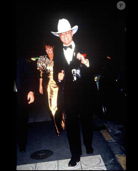 Larry Hagman et Linda Grey de Dallas à Paris en octobre 1986