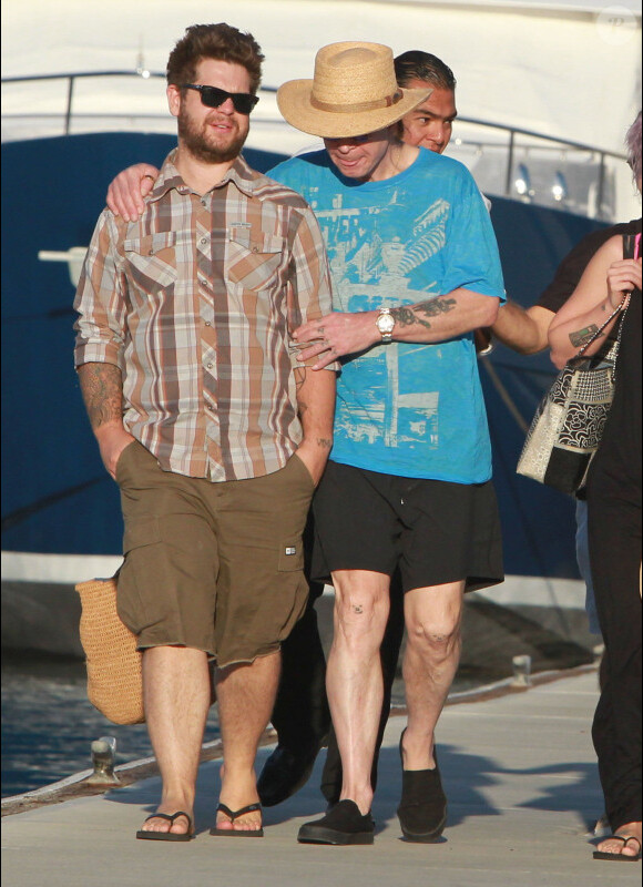 Ozzy Osbourne et son fils Jack en vacances au Mexique pour Thanksgiving le 23 novembre 2012.
