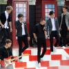 Niall Horan, Zayn Malik, Liam Payne, Harry Styles, Louis Tomlinson - Le groupe One Direction sur le plateau du Today Show à New York le 13 novembre 2012.