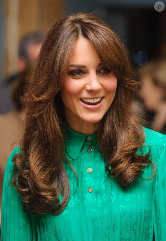 Kate Middleton, duchesse de Cambridge, assurait le vernissage de l'exposition Trésors (Treasures) au Musée d'histoire naturelle de Londres le 27 novembre 2012, dans une robe Mulberry et avec une nouvelle coupe de cheveux.
