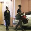 Exclusif - Megan Fox et Brian Austin Green quittant l'hôpital avec leur bébé Noah, à Beverly Hills le 27 novembre 2012.