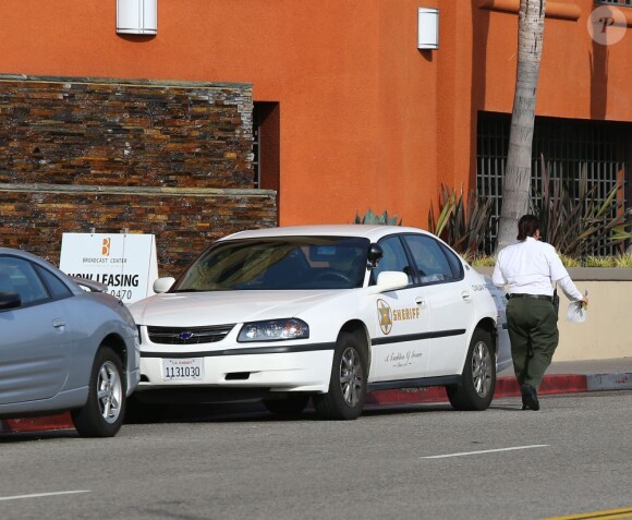 La police arrive à l'appartement de Gabriel Aubry à West Hollywood suite à une violente altercation avec le nouveau compagnon d'Halle Berry, Olivier Martinez. Il se dit la victime et craint de ne plus voir sa fille de 4 ans Nahla. Photo prise le 27 novembre 2012.