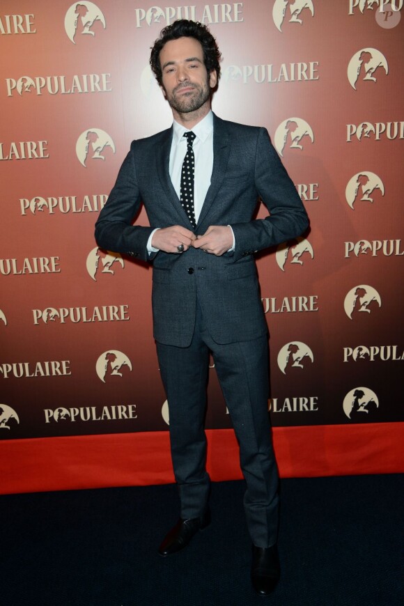 Romain Duris présente le film Populaire à Paris le 19 novembre 2012