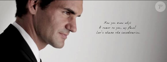 Photo postée par Roger Federer sur Facebook pour annoncer sa colaboration avec Moët & Chandon le 30 novembre 2012.
