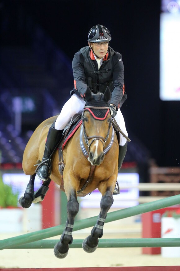 Julien Courbet en CSI 1* au Gucci Masters de Paris le 30 novembre 2012.