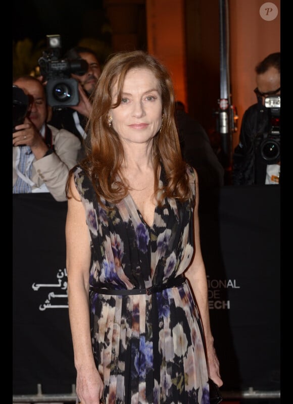 Isabelle Huppert durant l'ouverture du Festival International du Film de Marrakech 2012, le 30 Novembre 2012.