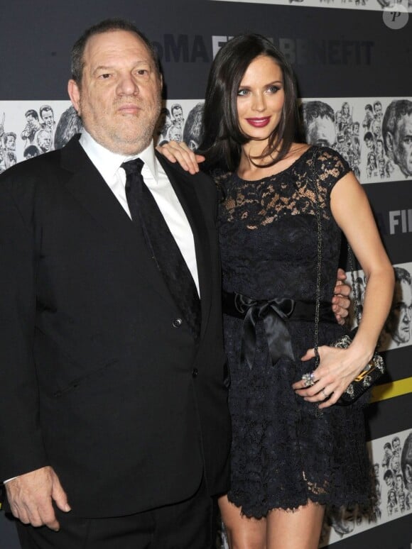 Harvey Weinstein et la sculpturale Georgina Chapman lors de la soirée Tarantino au MoMA où se déroule le 5e Annual Benefit, à New York, le 3 décembre 2012.
