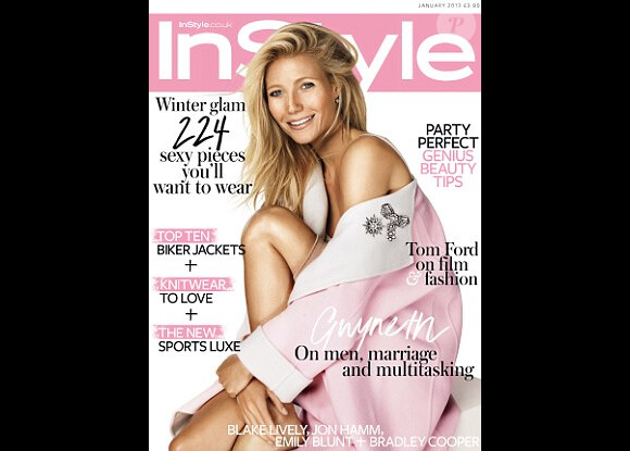 Gwyneth Paltrow en couverture de InStyle du mois de janvier