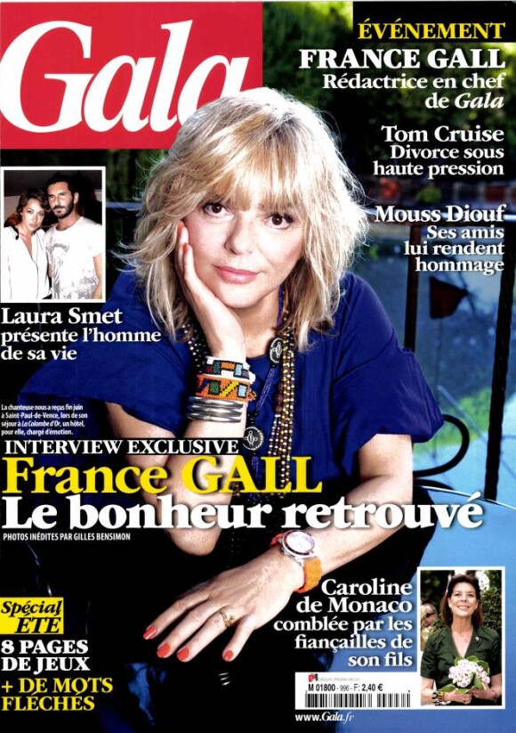 France Gall, le bonheur retrouvé... en couverture de Gala, juillet 2012.