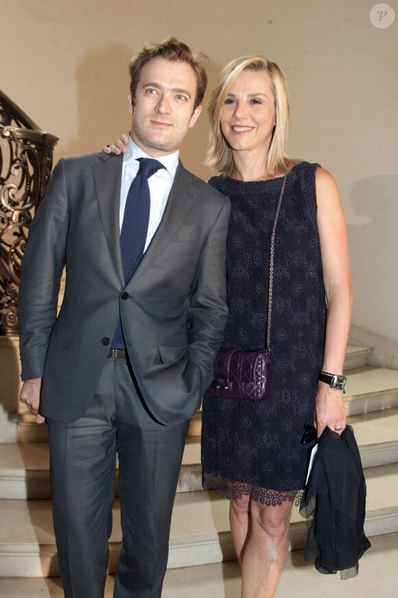 Laurence Ferrari et Renaud Capuçon lors du défilé Dior à Paris le 2 juillet 2012