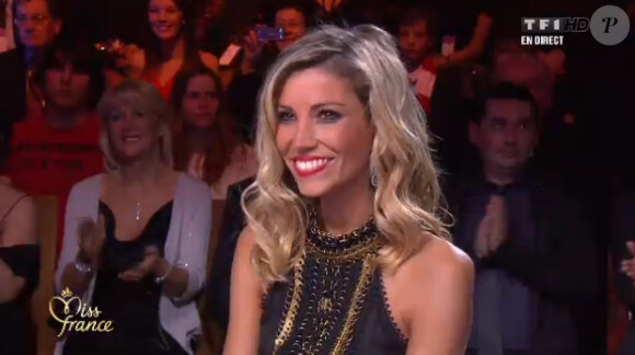 Alexandra Rosenfeld lors de l'élection de Miss France 2013 le samedi 8 décembre 2012 sur TF1 en direct de Limoges