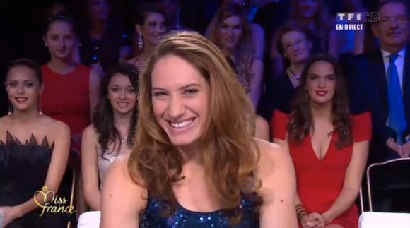 Camille Muffat lors de l'élection de Miss France 2013 le samedi 8 décembre 2012 sur TF1 en direct de Limoges