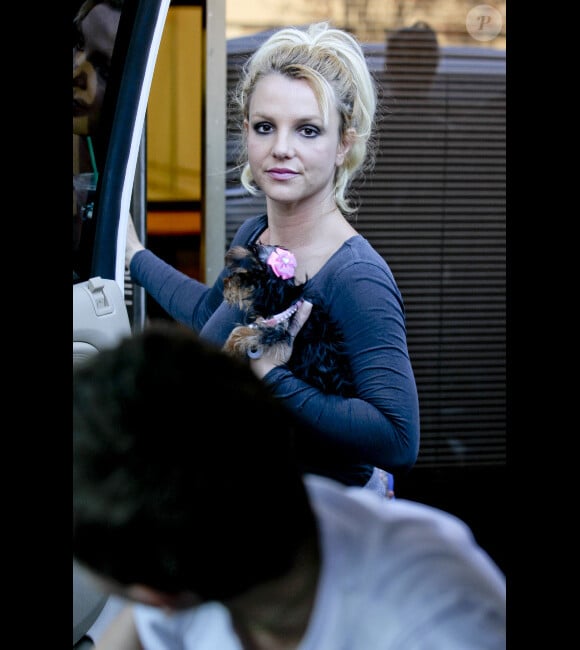 Britney Spears arrivant à la California Music Academy à Los Angeles le 8 décembre 2012.