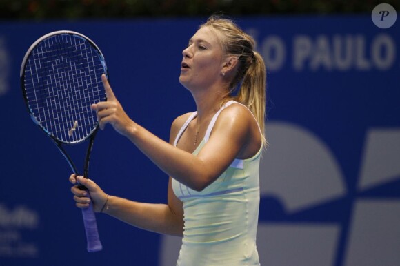 Maria Sharapova était ravie d'affronter Caroline Wozniacki durant le Gillete Federer Tour à Sao Paulo le 7 décembre 2012