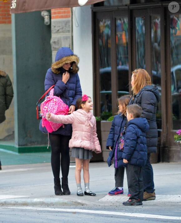 Katie Holmes et sa fille Suri à New York. Le 11 décembre 2012.