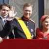 Le prince Félix et ses parents le grand-duc Henri de Luxembourg et la grande-duchesse Maria Teresa au balcon du palais grand-ducal après le mariage religieux du prince Guillaume et de la comtesse Stéphanie de Lannoy, le 20 octobre 2012.