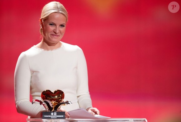 La princesse Mette-Marit de Norvège lors du gala de charité 'Du coeur pour les enfants', organisé à Berlin et diffusé par la chaîne ZDF, le 15 décembre 2012.