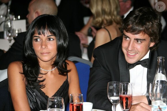 Raquel del Rosario et Fernando Alonso au gala de la FIA à Monaco le 8 décembre 2006.