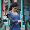 Jenna Dewan, enceinte, quitte son cours de gym à West Hollywood, le 17 décembre 2012. La femme de Channing Tatum est en tenue de sport.
