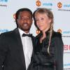 Patrice Evra et sa femme Sandra amoureux lors du gala de l'UNICEF organisé par l'équipe de Manchester United à Manchester le 19 décembre 2012