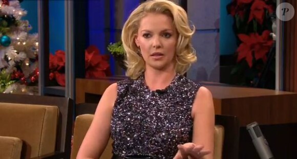 Katherine Heigl en interview chez Jay Leno, parle de l'adopation de ses filles, le 20 décembre 2012.