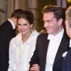 Madeleine de Suède assistait avec son fiancé Chris O'Neill, dont c'était là le premier engagement officiel avec la famille royale de Suède, au gala de fin d'année de l'Académie royale, à la Bourse de Stockholm, le 20 décembre 2012.