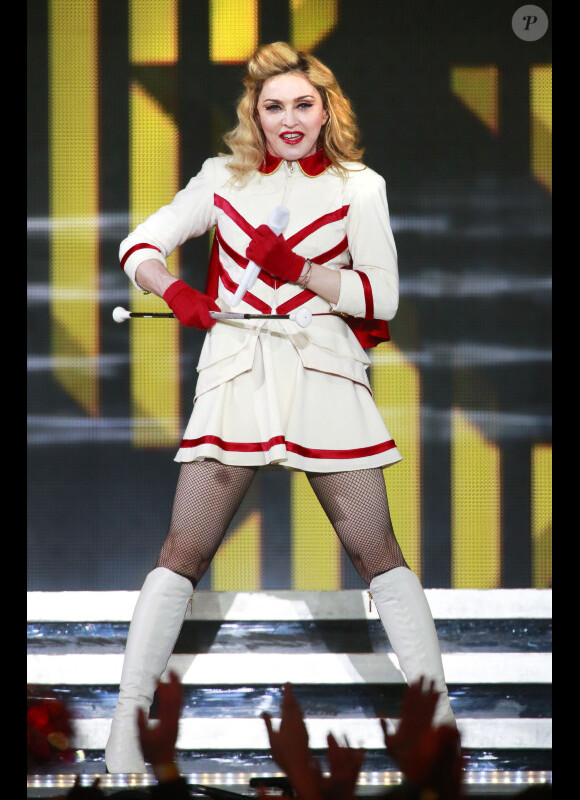 La chanteuse Madonna en concert au sein du Rogers Arena à Vancouver, au Canada, le 29 septembre 2012.