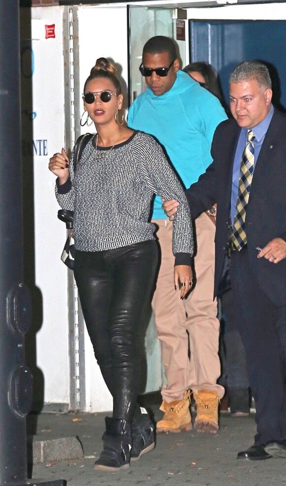 Beyonce et son mari Jay-Z à New York, le 20 octobre 2012.