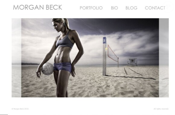Page d'accueil du site officiel de Morgan Beck.