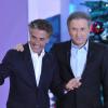 Gérard Holtz et Michel Drucker à l'enregistrement de l'émission Vivement Dimanche à Paris, le 12 décembre et diffusée le 16 décembre 2012.