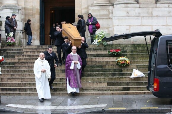Obsèques du comédien Jean Topart en l'église Saint-Roch à Paris le 3 Janvier 2013.