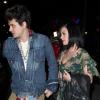 Les chanteurs Katy Perry et John Mayer de sortie au restaurant à Hollywood, le 4 janvier 2013.