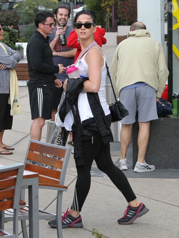 Katy Perry va faire une randonnée avec des amis à Los Angeles, le 6 janvier 2013. La chanteuse passe ainsi une journée avec des amis et entretient en même temps son corps.