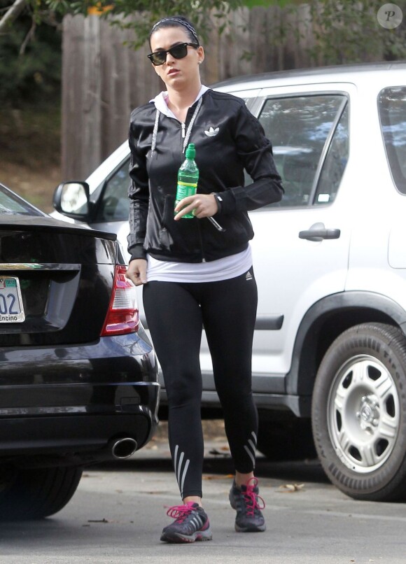 Katy Perry va faire une randonnée avec des amis à Los Angeles, le 6 janvier 2013.