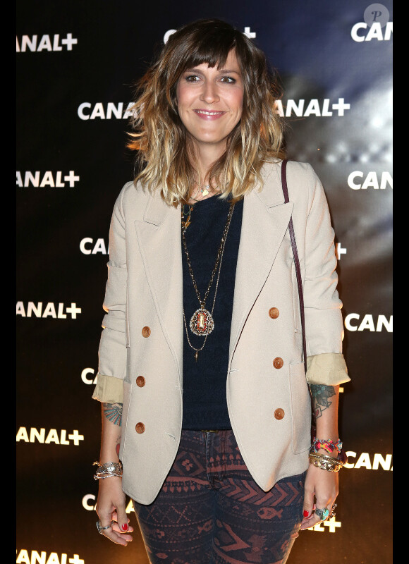 Daphné Bürki en septembre 2012 à Paris à la soirée de rentrée de Canal+