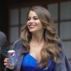 Exclusif - Sofia Vergara tourne sa nouvelle publicité pour Diet Pepsi à Los Angeles. Le 16 décembre 2012.