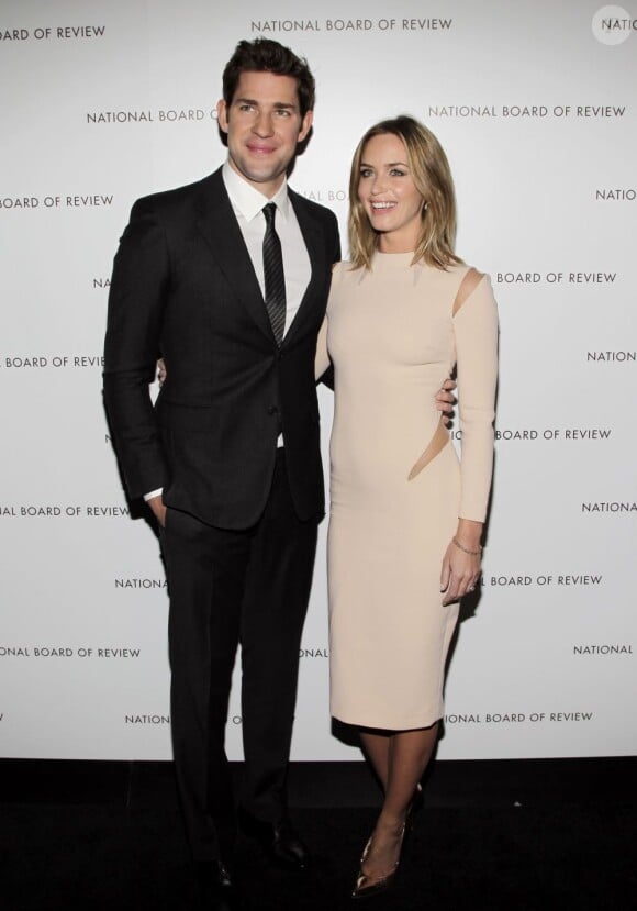 John Krasinski et Emily Blunt lors des National Board of Review Awards à New York le 8 janvier 2013