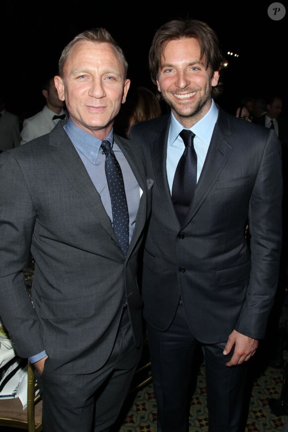 Daniel Craig et Bradley Cooper lors des National Board of Review Awards à New York le 8 janvier 2013