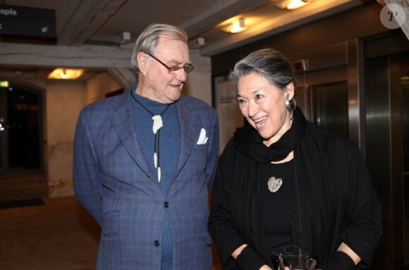 Le prince consort Henrik de Danemark au vernissage de l'exposition La Mer, des oeuvres d'Aka Hoegh, le 9 janvier 2013.